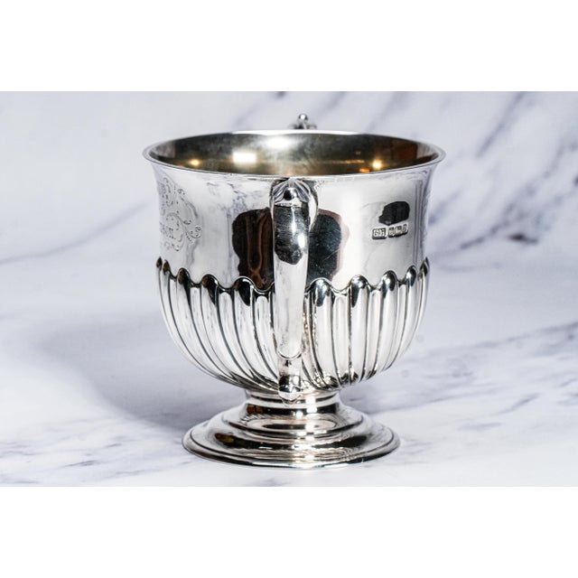 Fascinating Ornate Antique Sterling Silver English Shooting Trophy Cup Home Decor Militaria For Sale - Image 9 of 13