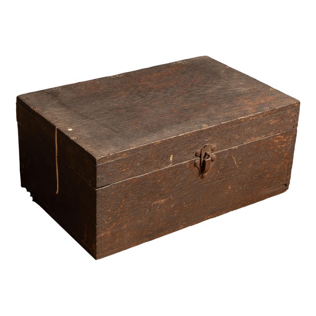 Antique Wooden Storage Chest For Sale