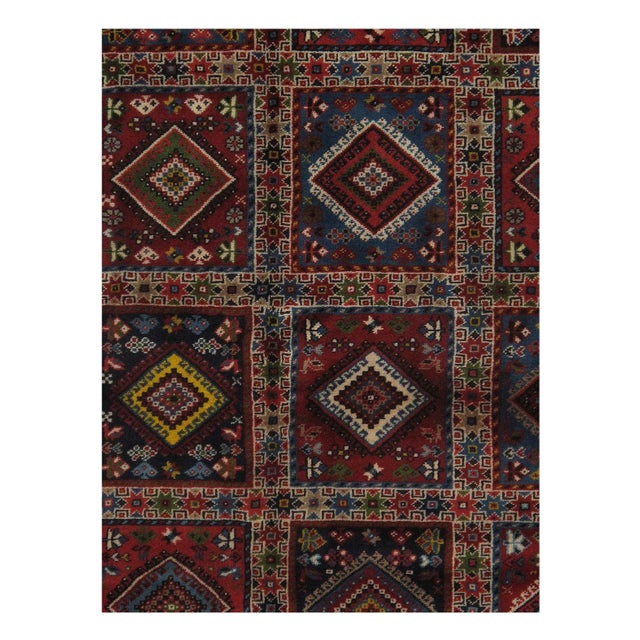 Traditional Multi Color Persian Yalameh 6'9'' X 8'2'' For Sale - Image 3 of 5