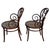 Wood Large Victorian No.4 Bent Oak Cafe Daum Style Bentwood Armchair by Thonet, Pair For Sale - Image 7 of 9