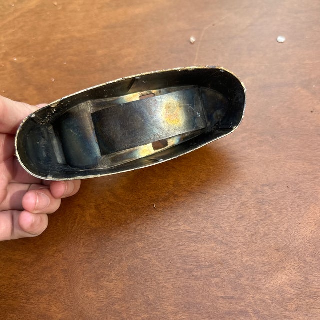 1970s Small Silver Etched Tape Dispenser With Floral Details For Sale - Image 9 of 10