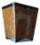 Late 20th Century Walnut Burl Wood Wastebasket For Sale