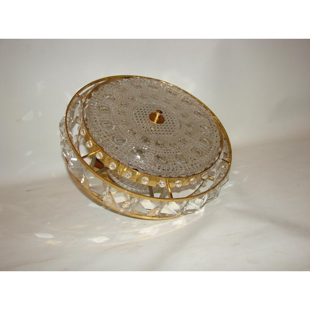Crystal Ceiling Lamp by Carl Fagerlund for Orrefors, Sweden, 1960s For Sale - Image 3 of 11