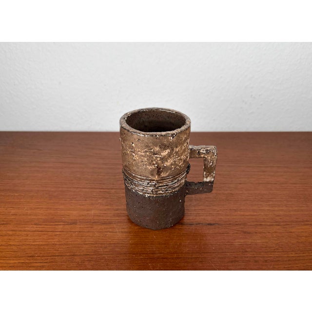 Mid-Century Modern Danish Studio Pottery Mug Vase by Robert Rob Bentsen, 1960s For Sale - Image 15 of 17