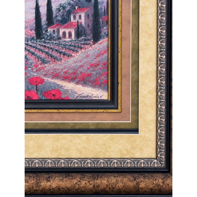 Late 20th Century Late 20th Century Miro Kenarov Signed Limited-Edition “Tuscany Poppies” Giclée in Monumental 50-Inch Frame For Sale - Image 5 of 6