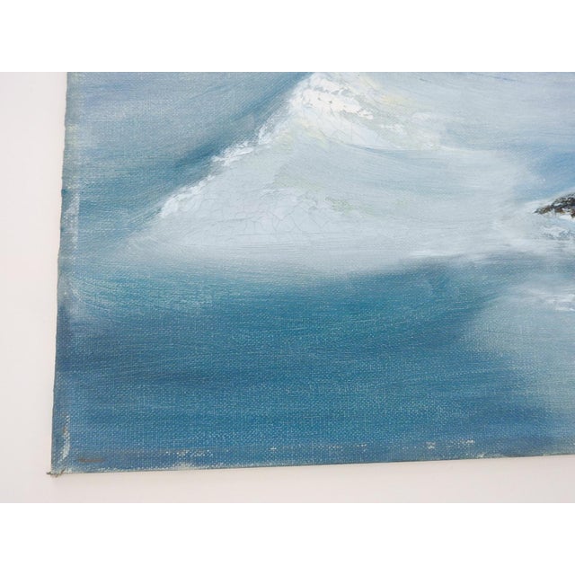 Mid 20th Century Mid 20th Century Rocky Seascape Painting For Sale - Image 5 of 7