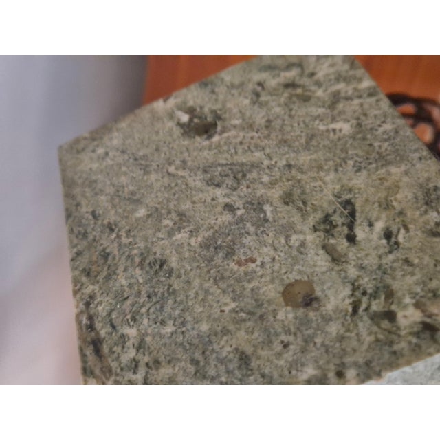 Scandinavian Grace Table Lamp in Bronze with Green Marble Base, 1930s For Sale - Image 6 of 8