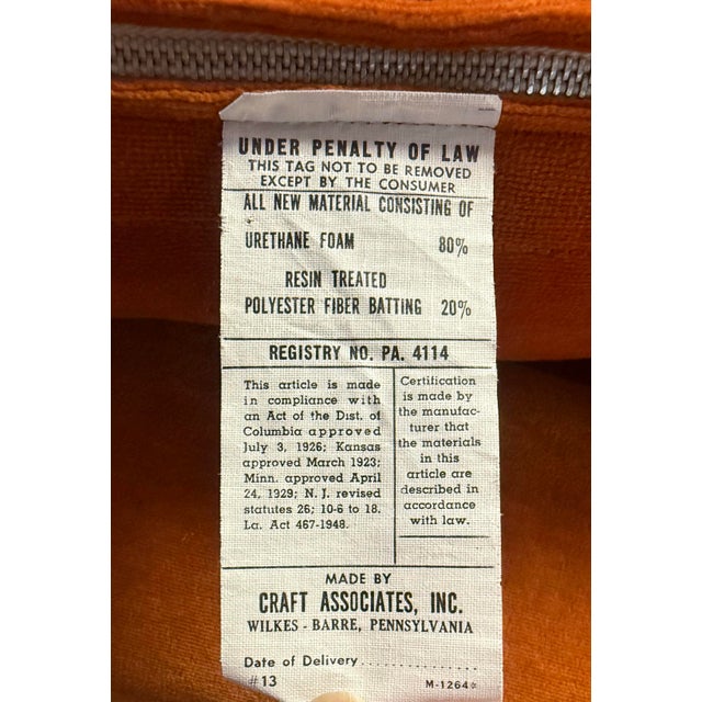 1970s Mid Century Modern Club Chair by Craft Associates for Lane Furniture For Sale - Image 9 of 11