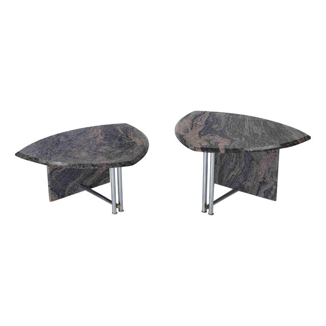 Vintage Granite Coffee Tables, 1980s, Set of 2 For Sale