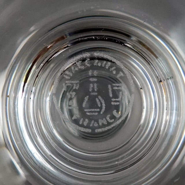 Mid 20th Century Baccarat France Montaigne Optic 4 3/4" Sherbet Champagne Coupe Glasses - Set of 6 For Sale - Image 9 of 9