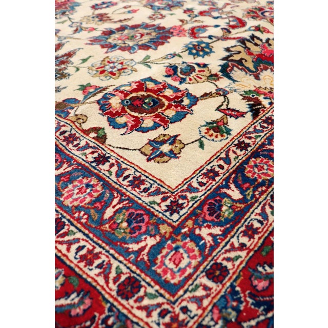 Traditional Antique Kashan 100% Wool Area Rug, 10' 7'' X 16'11'' For Sale - Image 3 of 6