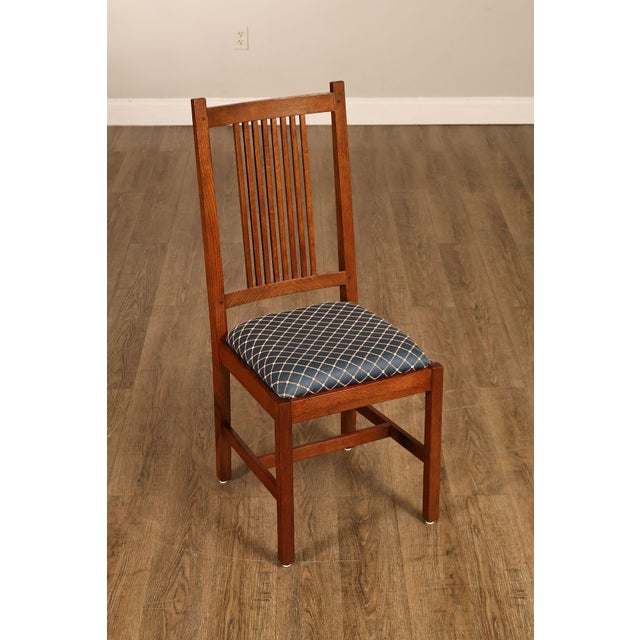 Brown Stickley Mission Collection Set Of Eight Dining Chairs For Sale - Image 8 of 18