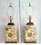 Restored Vintage Chinese Lamps Crackled Porcelain With Flowers and Leaves - A Pair For Sale - Image 17 of 17