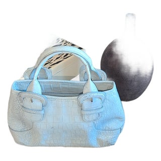 1990s Cole Hahn Mini Faux Alligator Handbag For Sale