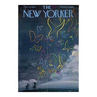 1960 Vintage New Yorker Magazine Cover, May 28, Robert Kraus Cover Art, Butterflies For Sale