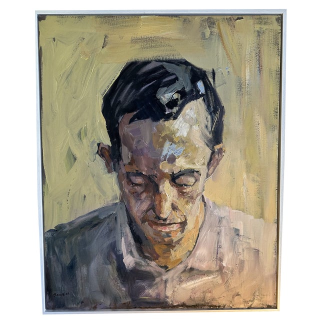 Peter Bowen, Tom Ward-Thomas Portrait, Oil on Canvas For Sale