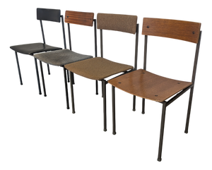Vintage Industrial Dining Chairs from Stool Kamnik, 1970s, Set of 4