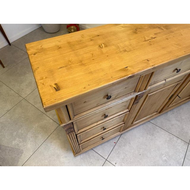 Antique Apothecary Shop Cabinet in Softwood For Sale - Image 5 of 11