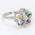 This colorful masonic star ring had 5 different colored stones making up the rays from the star, all of which are...
