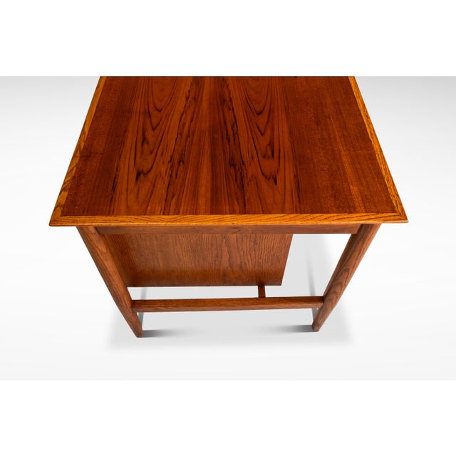 Wood Mid-Century Danish Modern Writer's Desk in Oak Attributed to Arne Vodder for Sigh & Søns, Denmark, C. 1960s For Sale - Image 7 of 14