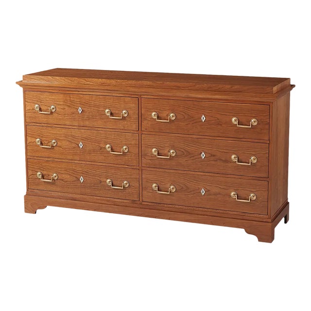 Biedermeier Dresser with Brass Handles For Sale