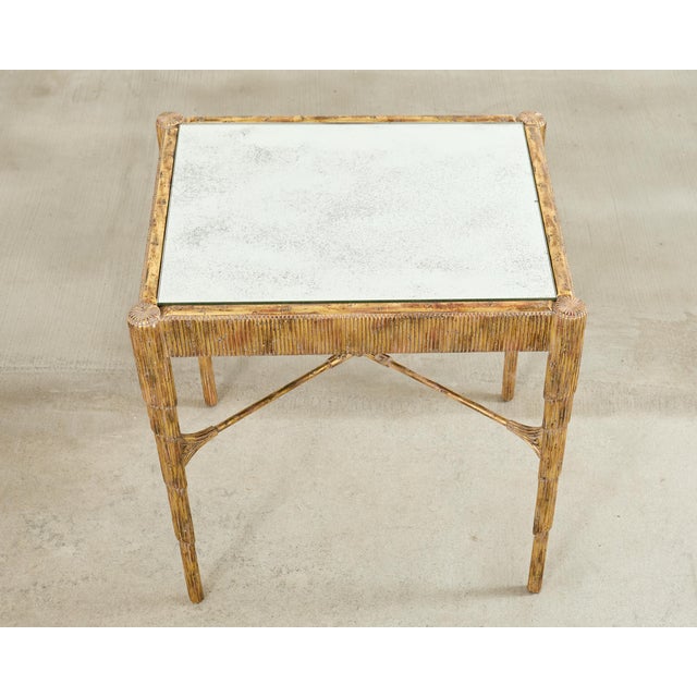 Pair of Nancy Corzine Gilt Curtain Side End Tables For Sale - Image 13 of 18