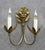 French Brutalist Style Floral Wall Lights, 1980s, Set of 2, in Very Good conditions. Designed 1980 to 1989 Up to 250V...