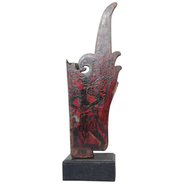 Architectural Hand Carved Wood Temple Fragment For Sale - Image 12 of 12