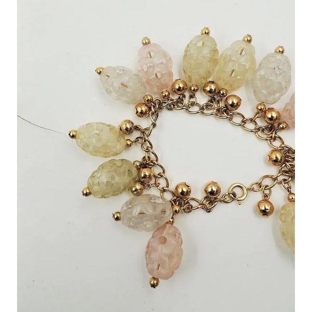 Napier Vintage 1960s Napier Pastel Charm Bracelet For Sale - Image 4 of 8