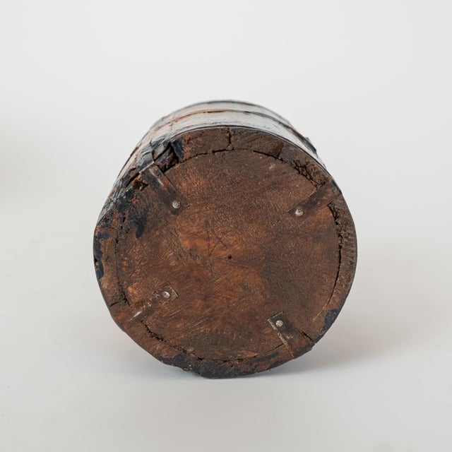 Set of 3 Antique Nepalese Painted Grain Measures For Sale - Image 14 of 15