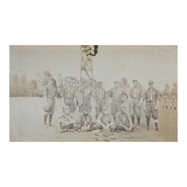 Early 20th Century Baseball Team Snapshot Photograph For Sale