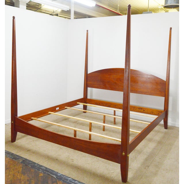 Traditional Erhan Allen King Cherry Poster Bed For Sale - Image 3 of 14