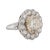 Chaumet Mid 20th Century Chaumet Paris Gia 3.81 Carat Diamond Platinum Cluster Ring, Size 5 For Sale - Image 4 of 6