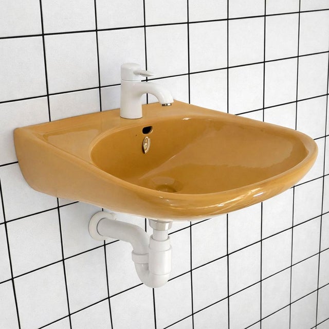 Vintage Mustard Sink from Keramag Keravit, 1980s For Sale - Image 4 of 10