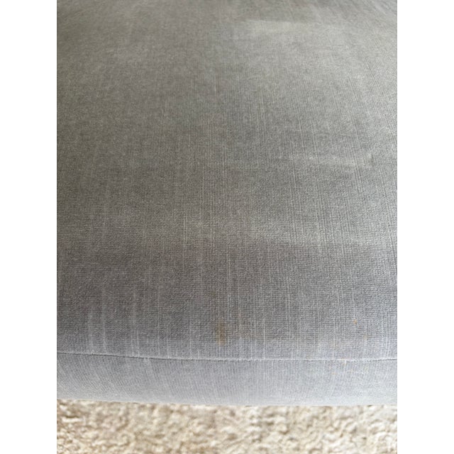 Rh Restoration Hardware Paget Wingback Chair in Velvet Fog For Sale - Image 15 of 18