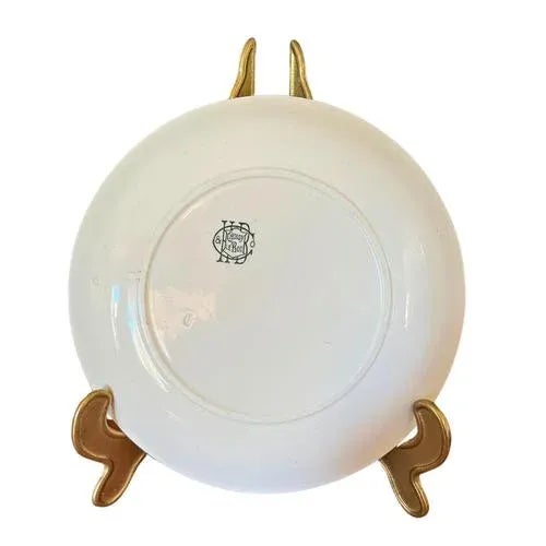 Black 19th Century Set of 6 French Majolica Choisy-Le-Roi Plates, Humour Playing Cards For Sale - Image 8 of 9