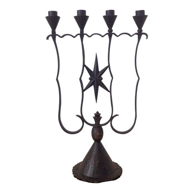 Vintage Iron Candle Holder Chairish
