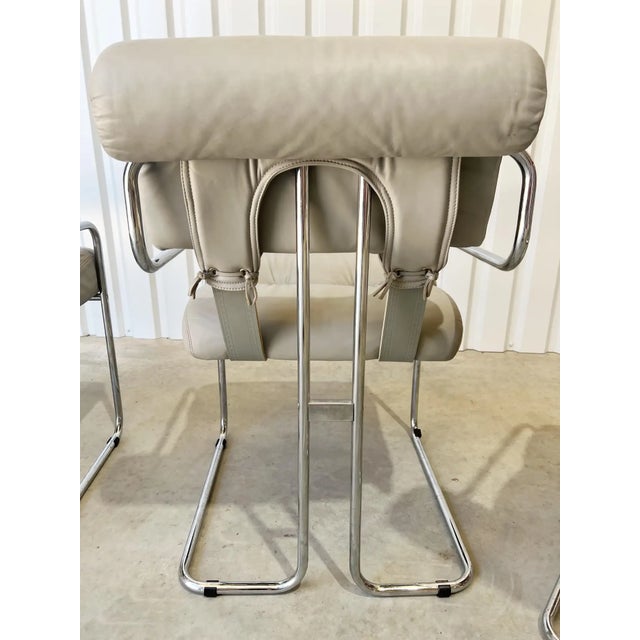 Light Grey 'Tucroma' Chairs by Guido Faleschini for I4 Mariani, 1980s, Signed For Sale - Image 11 of 18