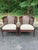 Brown Late 20th Century Dessin Fournir Art Deco Style Cane Accent Chairs – Pair For Sale - Image 8 of 14