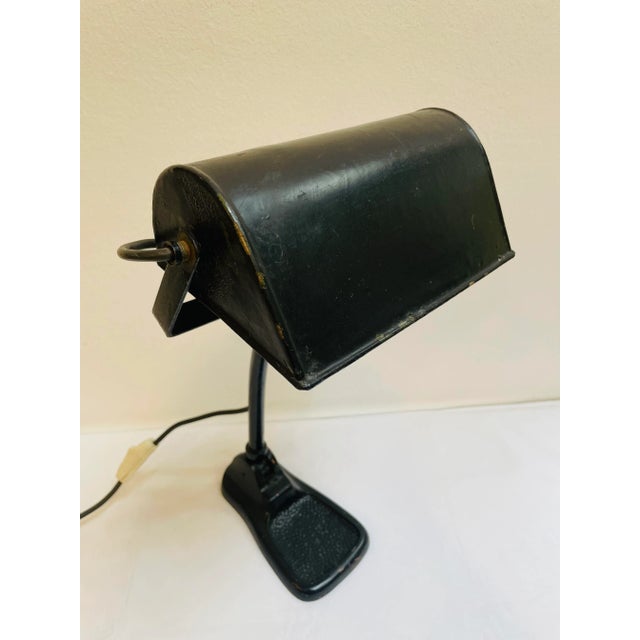 Vintage Metal Workshop Lamp, 1920s For Sale - Image 4 of 10