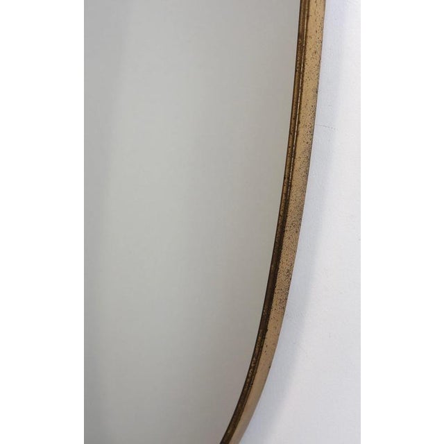 Vintage Italian Wall Mirror with Brass Frame in the style of Gio Ponti, 1960s For Sale - Image 10 of 13