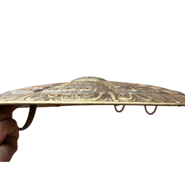 Hand-Forged Brass Ottoman Shield For Sale - Image 4 of 12