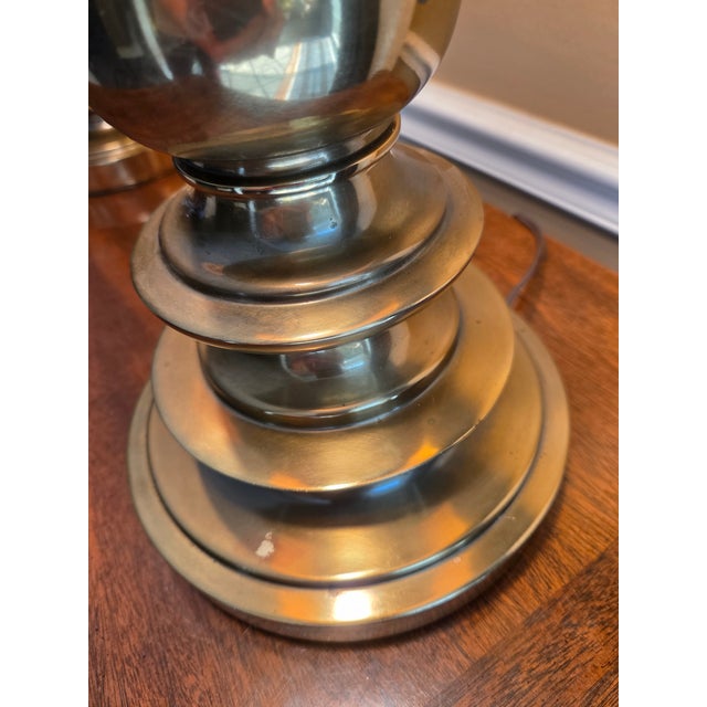 Vintage Mid Century Modern Brass Stiffel Lamps - A Pair For Sale - Image 12 of 16
