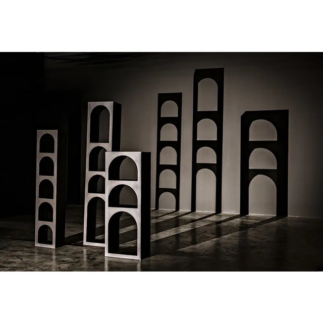 Metal NOIR Aqueduct Bookcase, C, Black Metal For Sale - Image 7 of 8