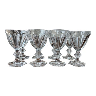 Baccarat Harcourt Pattern Crystal Goblets- Set of 8 For Sale