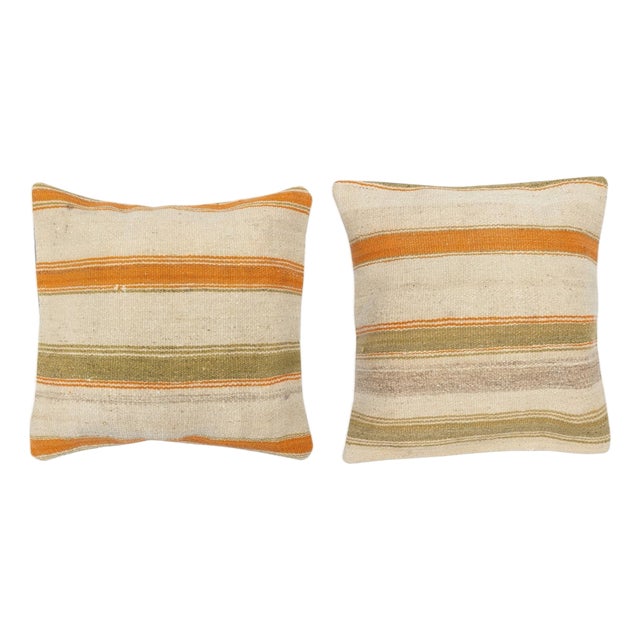 20"x20" SET OF 2 - Hand-Woven Hemp Cushion Covers. A pair of Lace Pillow Covers For Sale