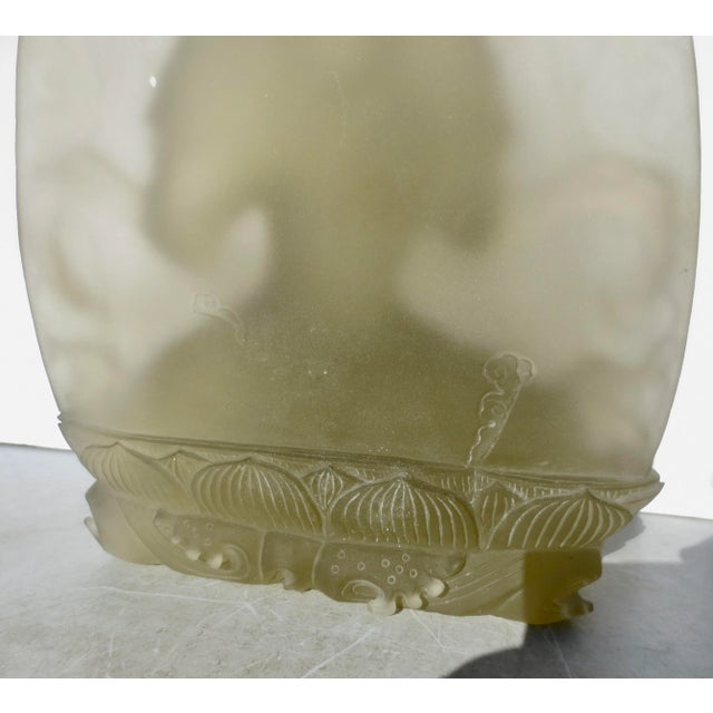 Glass Chinese Pate-De-Verre Bodhisattva Circa 90s' For Sale - Image 7 of 9