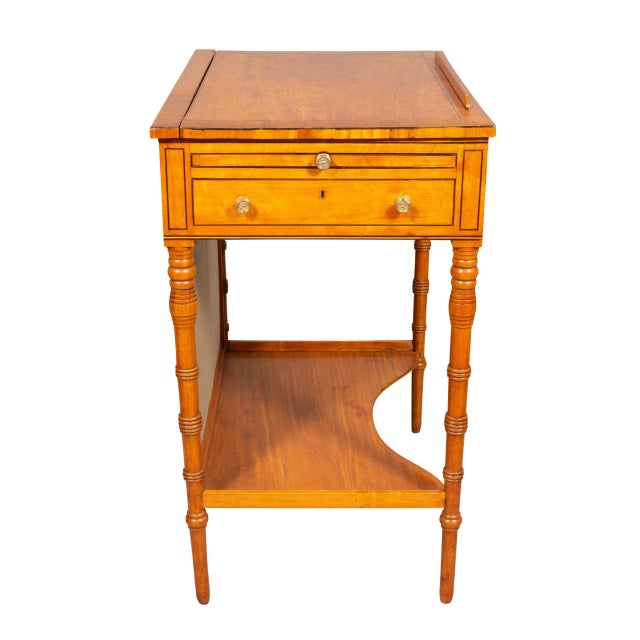 Wood George III Satinwood And Tulipwood Work Table For Sale - Image 7 of 12