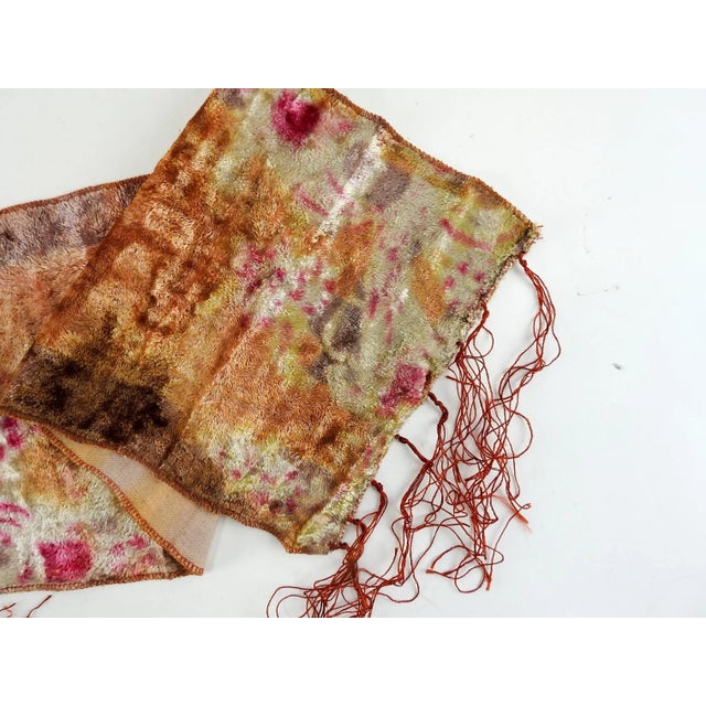 1900s Small Victorian Velvet Runner For Sale - Image 4 of 7