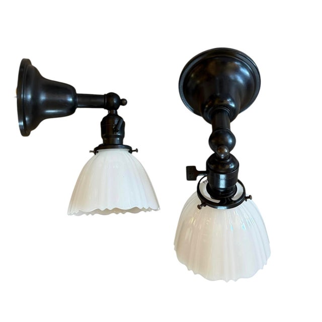 Antique Pair of Sheffield Style Clam Shell Wall Sconces For Sale - Image 4 of 10